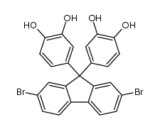 4,4'-(2,7-dibromo-9H-fluorene-9,9-diyl)dibenzene-1,2-diol结构式