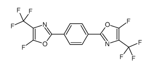 5-fluoro-2-[4-[5-fluoro-4-(trifluoromethyl)-1,3-oxazol-2-yl]phenyl]-4-(trifluoromethyl)-1,3-oxazole Structure