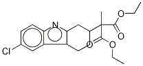 Diethyl-(6-chloro1,2,3,4-tetrahydro-2-carbazolyl)methyl-d3 Malonate结构式