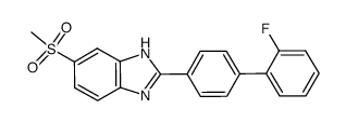 2-(2'-fluorobiphenyl-4-yl)-6-(methylsulfonyl)-1H-benzimidazole结构式