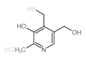 3-Pyridinemethanol,5-hydroxy-4-(mercaptomethyl)-6-methyl-, hydrochloride (1:1) Structure