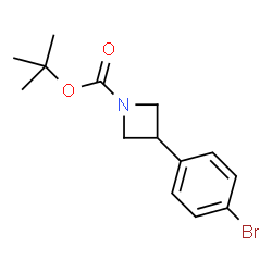 3-(4-溴苯基)氮杂环丁烷-1-羧酸叔丁酯结构式