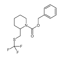 Benzyl 2-{[(trifluoromethyl)sulfanyl]methyl}-1-piperidinecarboxyl ate Structure