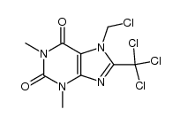 7-chloromethyl-1,3-dimethyl-8-trichloromethyl-3,7-dihydro-purine-2,6-dione结构式