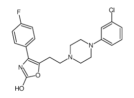 5-[2-[4-(3-chlorophenyl)piperazin-1-yl]ethyl]-4-(4-fluorophenyl)-3H-1,3-oxazol-2-one Structure