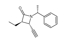 (3R,4S)-3-Ethyl-4-ethynyl-N-(R)-α-methylbenzylamino-2-azetidinone结构式