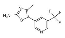 4-methyl-5-(5-trifluoromethyl-pyridin-3-yl)-thiazol-2-ylamine结构式