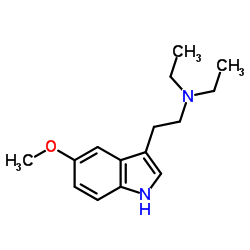 N,N-diethyl-2-(5-methoxy-1H-indol-3-yl)ethanamine结构式