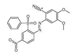 2-[[2-(benzenesulfonyl)-4-nitrophenyl]diazenyl]-4,5-dimethoxybenzenediazonium picture