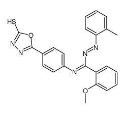 2-methoxy-N-(2-methylphenyl)imino-N'-[4-(2-sulfanylidene-3H-1,3,4-oxadiazol-5-yl)phenyl]benzenecarboximidamide Structure