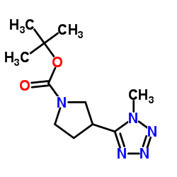 2-Methyl-2-propanyl 3-(1-methyl-1H-tetrazol-5-yl)-1-pyrrolidinecarboxylate Structure