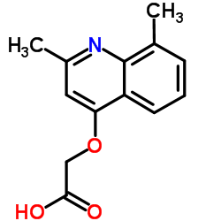 (2,8-DIMETHYL-QUINOLIN-4-YLOXY)-ACETIC ACID结构式