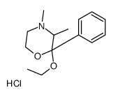 2-ethoxy-3,4-dimethyl-2-phenylmorpholine,hydrochloride Structure