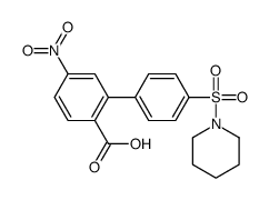 4-nitro-2-(4-piperidin-1-ylsulfonylphenyl)benzoic acid结构式