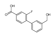 3-fluoro-4-[3-(hydroxymethyl)phenyl]benzoic acid结构式