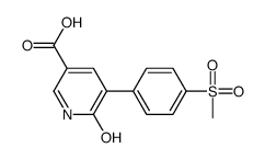 5-(4-methylsulfonylphenyl)-6-oxo-1H-pyridine-3-carboxylic acid结构式