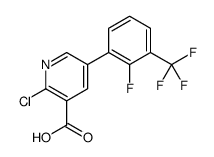 2-chloro-5-[2-fluoro-3-(trifluoromethyl)phenyl]pyridine-3-carboxylic acid Structure