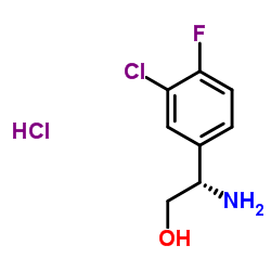 (S)-2-氨基-2-(3-氯-4-氟苯基)乙醇盐酸盐结构式