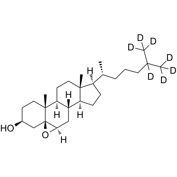 (3β,5β,6β)-(25,26,26,26,27,27,27-2H7)-5,6-Epoxycholestan-3-ol Structure