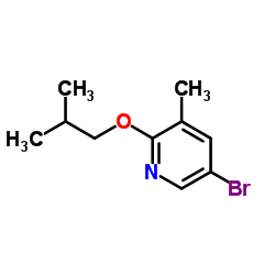 5-Bromo-2-isobutoxy-3-methylpyridine structure