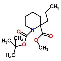 2-Methyl 1-(2-methyl-2-propanyl) 2-propyl-1,2-piperidinedicarboxylate structure