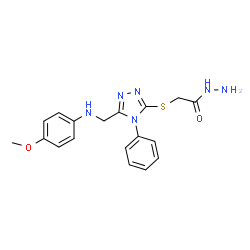 2-[(5-{[(4-Methoxyphenyl)amino]methyl}-4-phenyl-4H-1,2,4-triazol-3-yl)thio]acetohydrazide图片