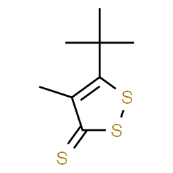 5-(1,1-Dimethylethyl)-4-methyl-3H-1,2-dithiole-3-thione结构式
