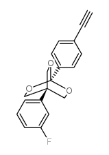 2,6,7-Trioxabicyclo(2.2.2)octane, 1-(4-ethynylphenyl)-4-(3-fluoropheny l)- structure