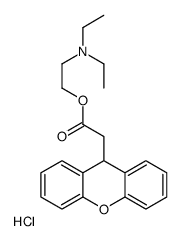 2-(diethylamino)ethyl 2-(9H-xanthen-9-yl)acetate,hydrochloride Structure