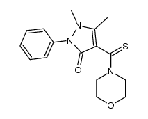 4-(1,5-dimethyl-3-oxo-2-phenyl-2,3-dihydro-1H-pyrazole-4-thiocarbonyl)-morpholine结构式