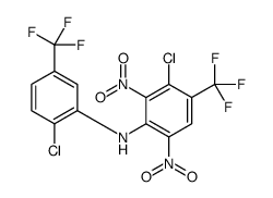 3-chloro-N-[2-chloro-5-(trifluoromethyl)phenyl]-2,6-dinitro-4-(trifluoromethyl)aniline结构式