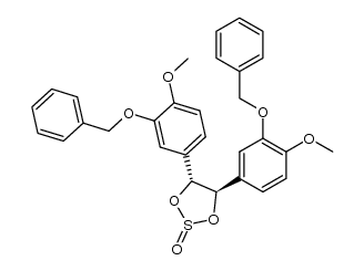 (4R,5R)-4,5-bis(3-(benzyloxy)-4-methoxyphenyl)-1,3,2-dioxathiolane 2-oxide Structure