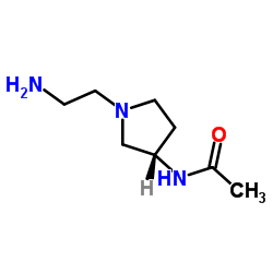 N-[(3S)-1-(2-Aminoethyl)-3-pyrrolidinyl]acetamide结构式