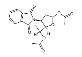 1,5-di-O-acetyl-2,3,6-trideoxy-3-phthalimido-α-L-arabino-hexofuranose Structure