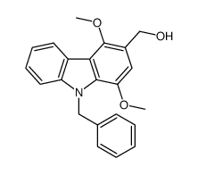 (9-benzyl-1,4-dimethoxy-9H-carbazol-3-yl)methanol结构式