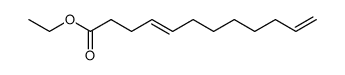 ethyl (E)-4,11-dodecadien-1-oate结构式