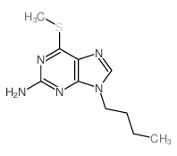 9H-Purin-2-amine,9-butyl-6-(methylthio)- structure
