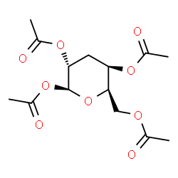 3-Deoxy-β-D-xylo-hexopyranose tetraacetate Structure