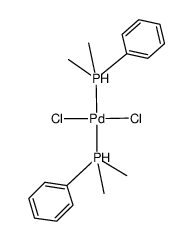 bis(dimethylphenylphosphine) palladium(II) chloride Structure