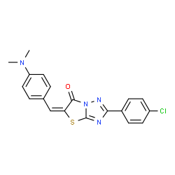 2-(4-chlorophenyl)-5-[4-(dimethylamino)benzylidene][1,3]thiazolo[3,2-b][1,2,4]triazol-6(5H)-one结构式