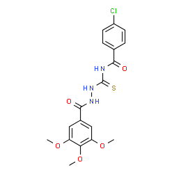 4-chloro-N-{[2-(3,4,5-trimethoxybenzoyl)hydrazino]carbonothioyl}benzamide结构式