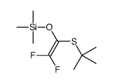 (1-tert-butylsulfanyl-2,2-difluoroethenoxy)-trimethylsilane结构式