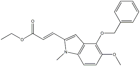 ethyl (E)-3-(4-(benzyloxy)-5-methoxy-1-methyl-1H-indol-2-yl)acrylate Structure