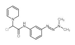 N-(3-dimethylaminodiazenylphenyl)-2-pyridin-1-yl-acetamide chloride Structure