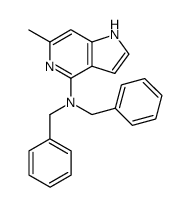 Dibenzyl-(6-methyl-1H-pyrrolo[3,2-c]pyridin-4-yl)-amine结构式
