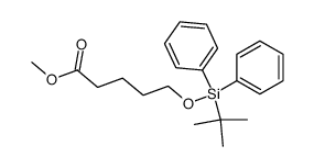 5-(tert-butyl-diphenyl-silanyloxy)-pentanoic acid methyl ester结构式