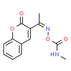 3-[1-(N-Methylcarbamoyloxyimino)ethyl]coumarin结构式