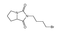 2-(4-bromobutyl)tetrahydro-1H-pyrrolo[1,2-c]imidazole-1,3(2H)-dione Structure