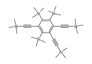 1,2,4-tris((trimethylsilyl)ethynyl)-3,5,6-tris(trimethylsilyl)benzene Structure