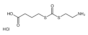 4-(2-aminoethylsulfanylcarbonylsulfanyl)butanoic acid,hydrochloride结构式